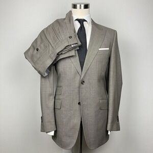 Tiglio Rosso Men's 2-pc suit Wool Jacket 42R 2-Btn Pants Made Italy E121759